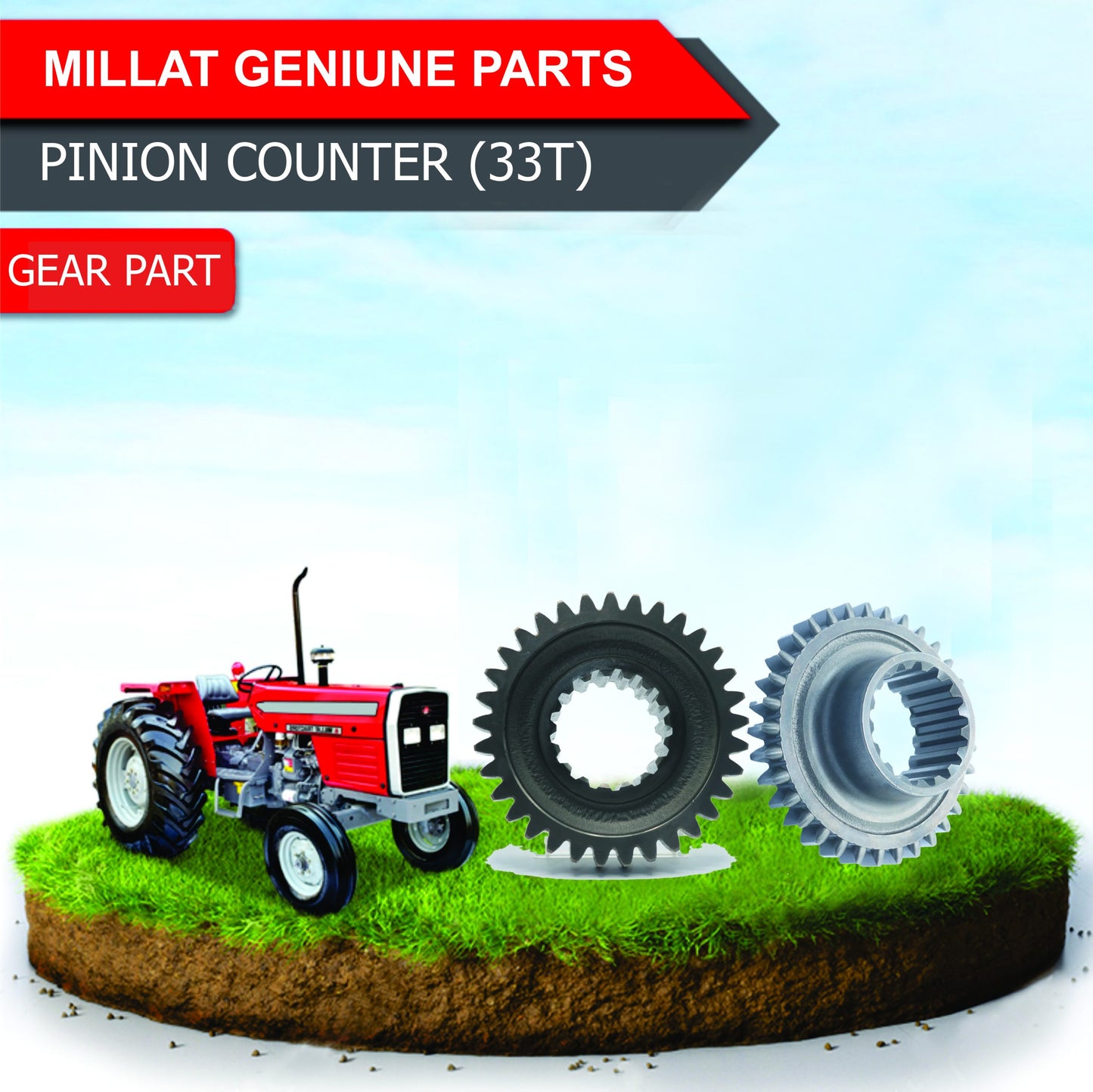 PINION (33T) HATHI PAIR(12018 – 1180415) Millat Tractors