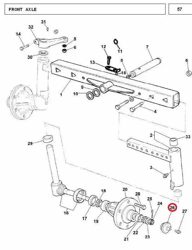 CAP HUB(191142)MF 240, MF 260, MF 350 PLUS, MF 360