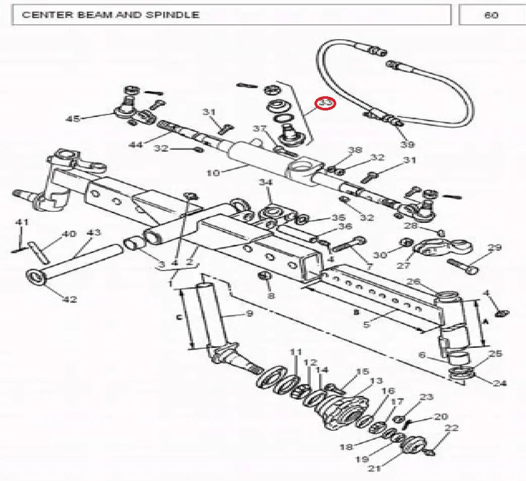 END ASSY-BALL JOINT INNER(End set) (1695045L) MF 375, MF 385