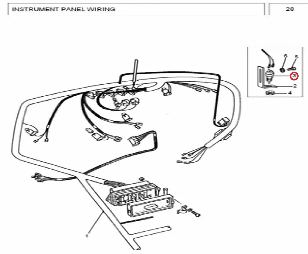 SWITCH- FOOT BRAKE  MF 375, MF 385, MF 385 4WD-385(3759508L)